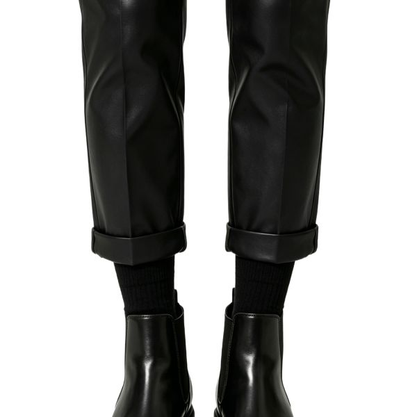 Black Polished Chelsea Boots