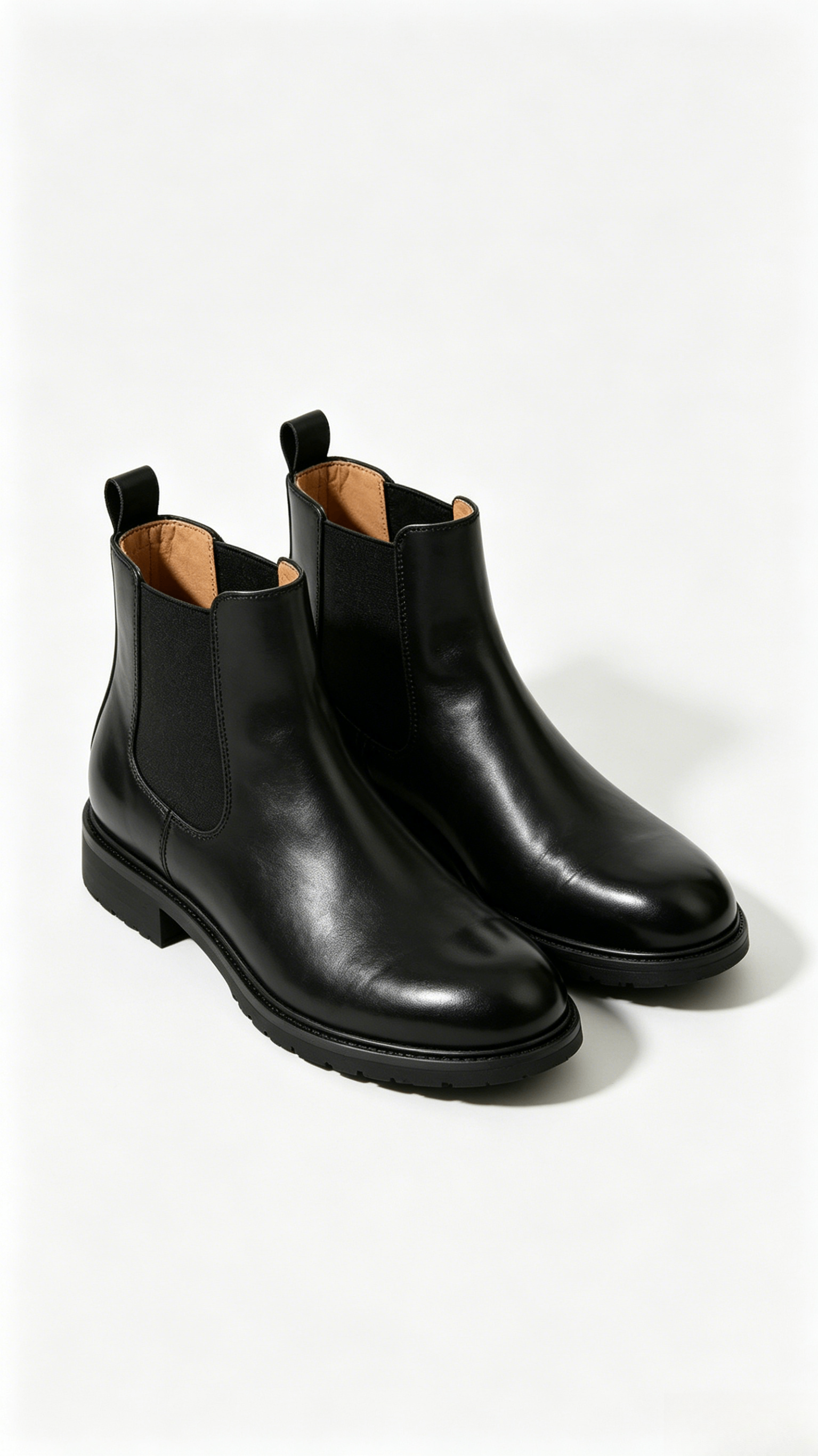 Black Polished Chelsea Boots - Image 3