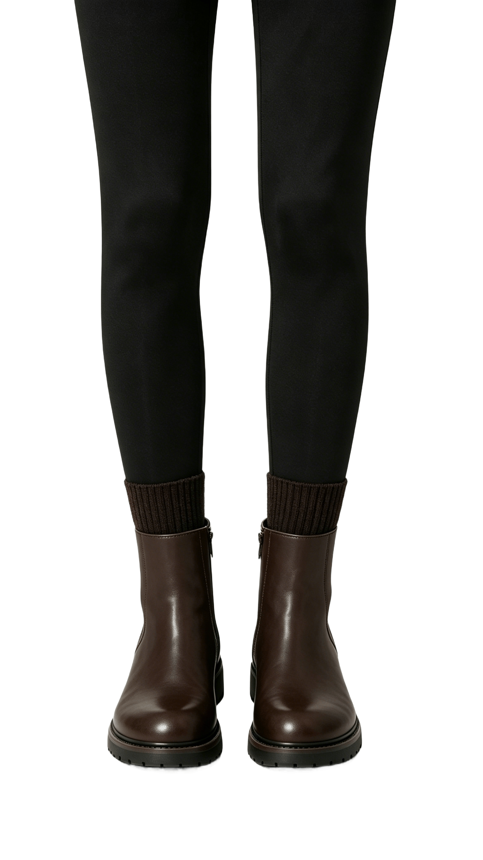 Dark Brown Leather Ankle Boots