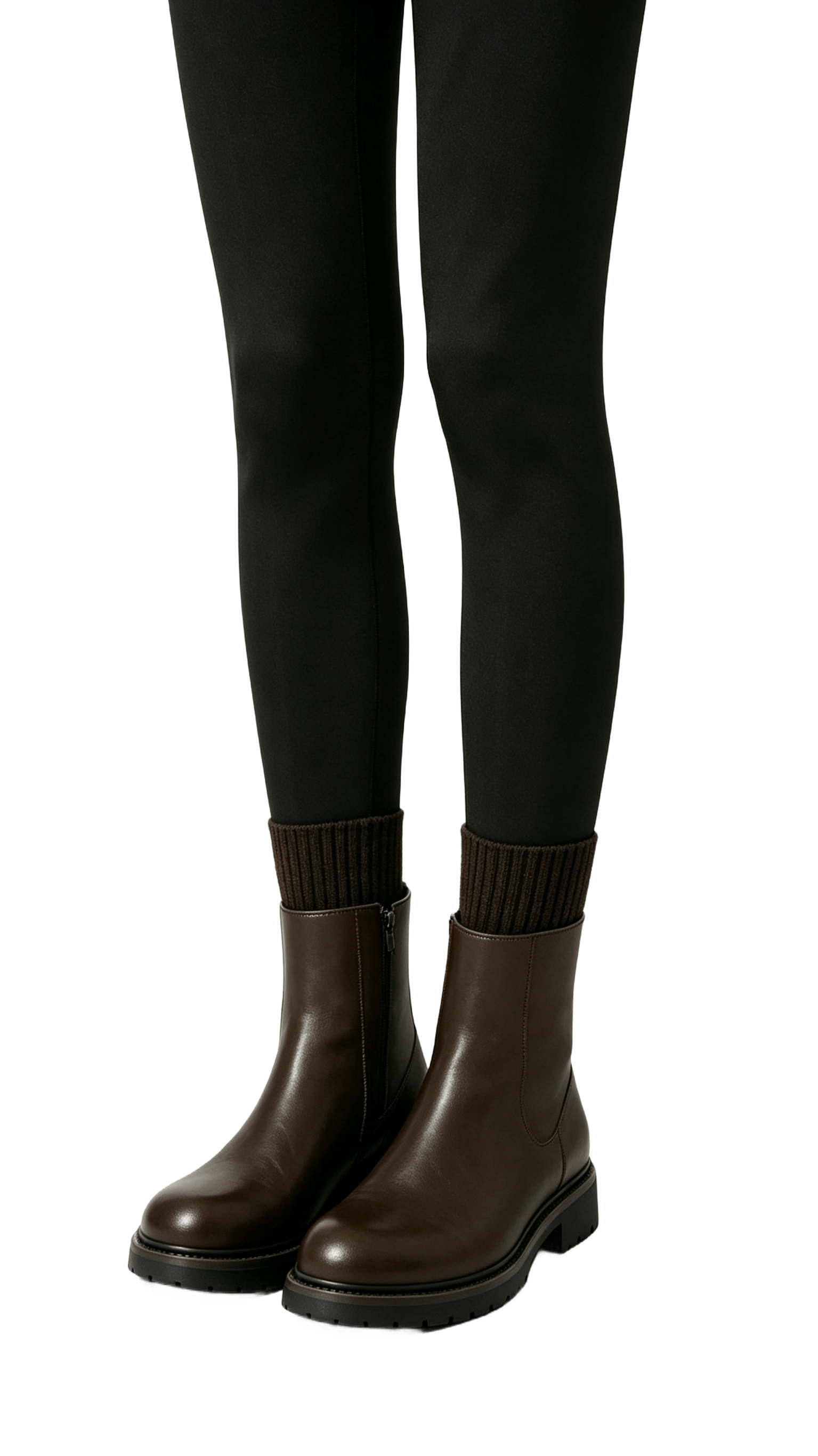 Dark Brown Leather Ankle Boots - Image 2