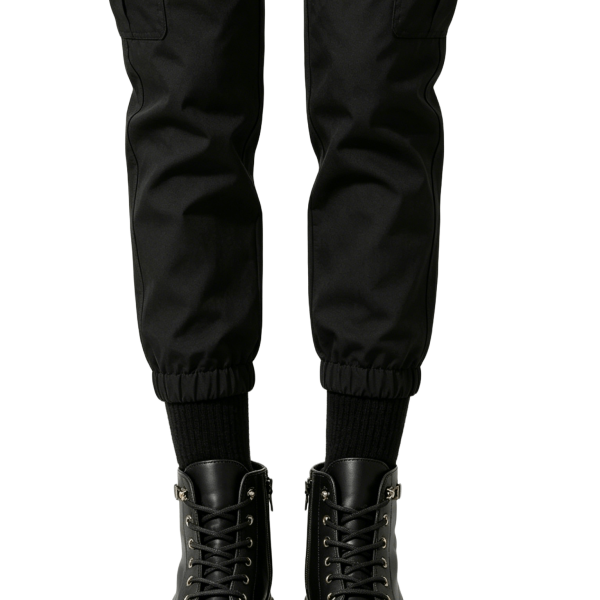 Black Lace-Up Combat Boots