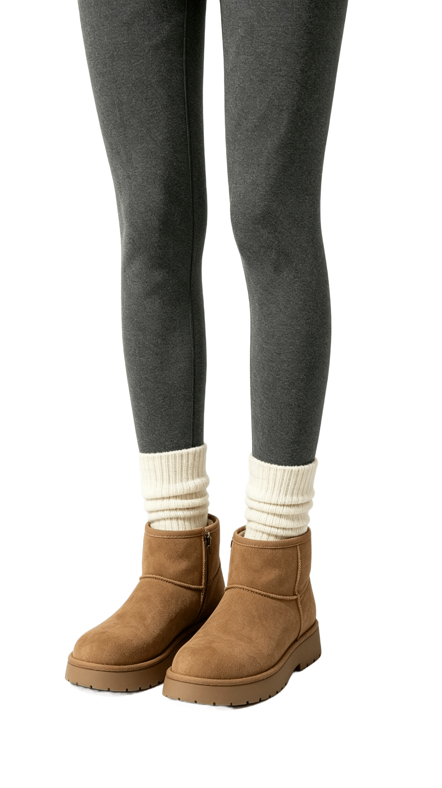Tan Suede Mini Ankle Boots - Image 2