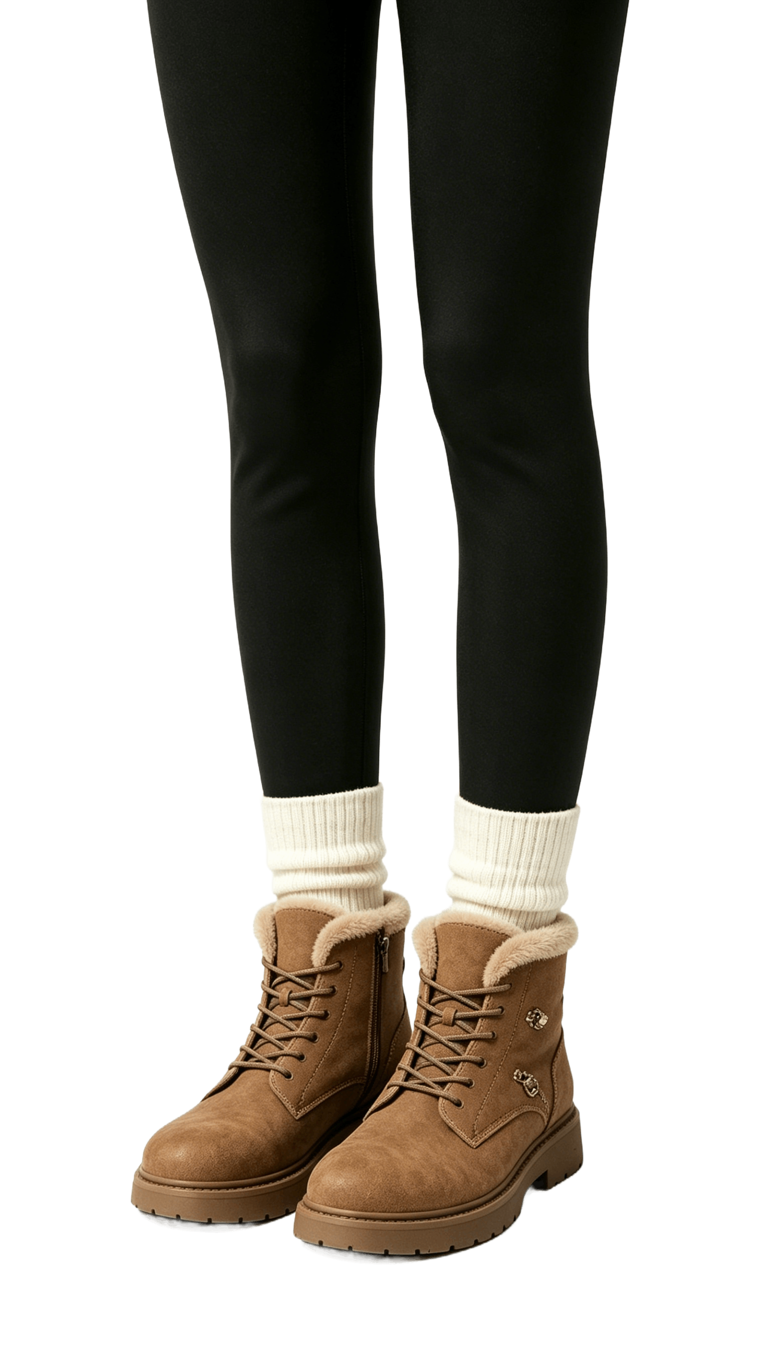 Tan Fur-Lined Suede Boots - Image 2