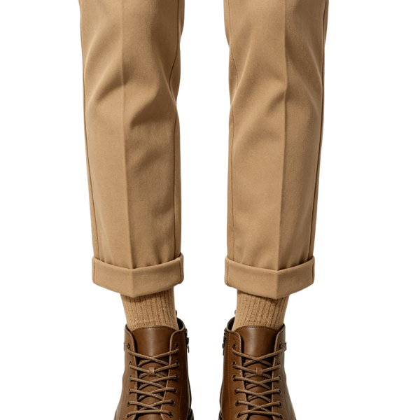 Brown Polished Leather Ankle Boots