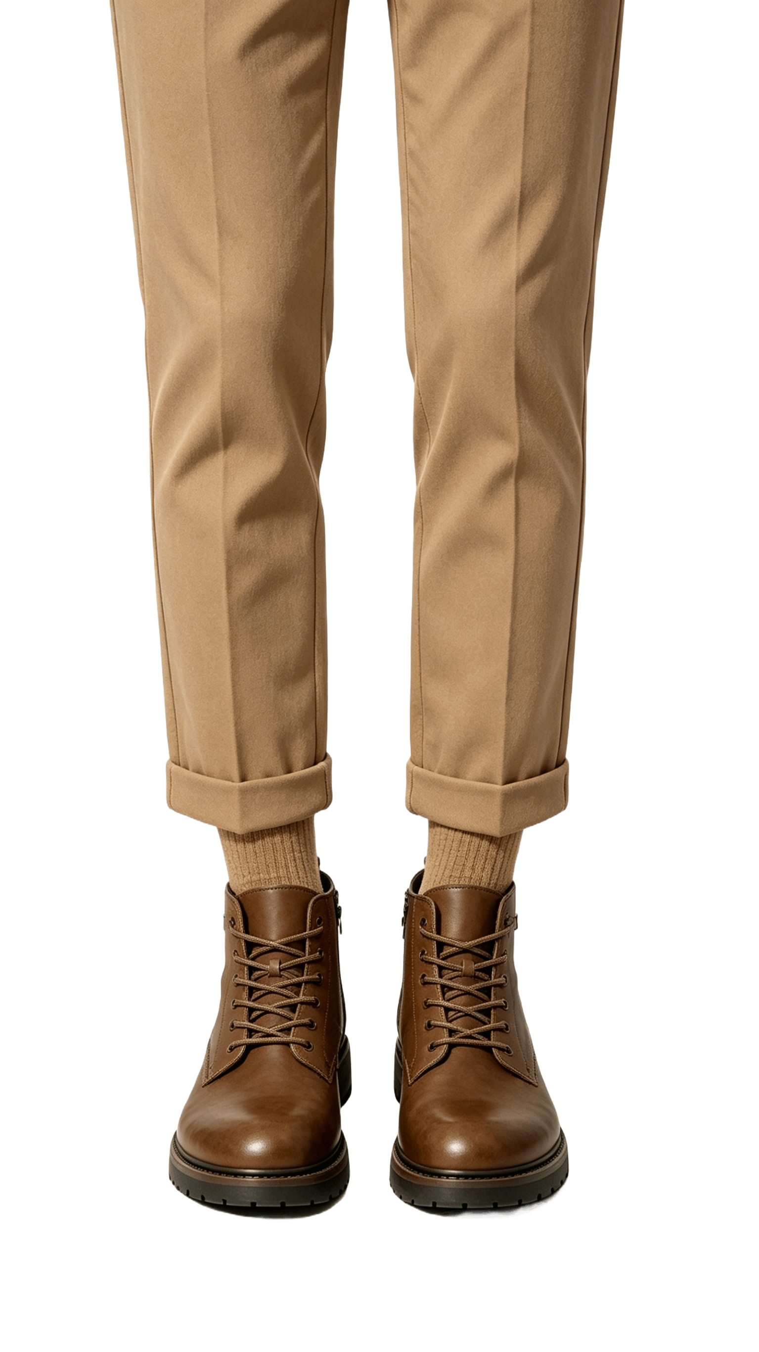 Brown Polished Leather Ankle Boots