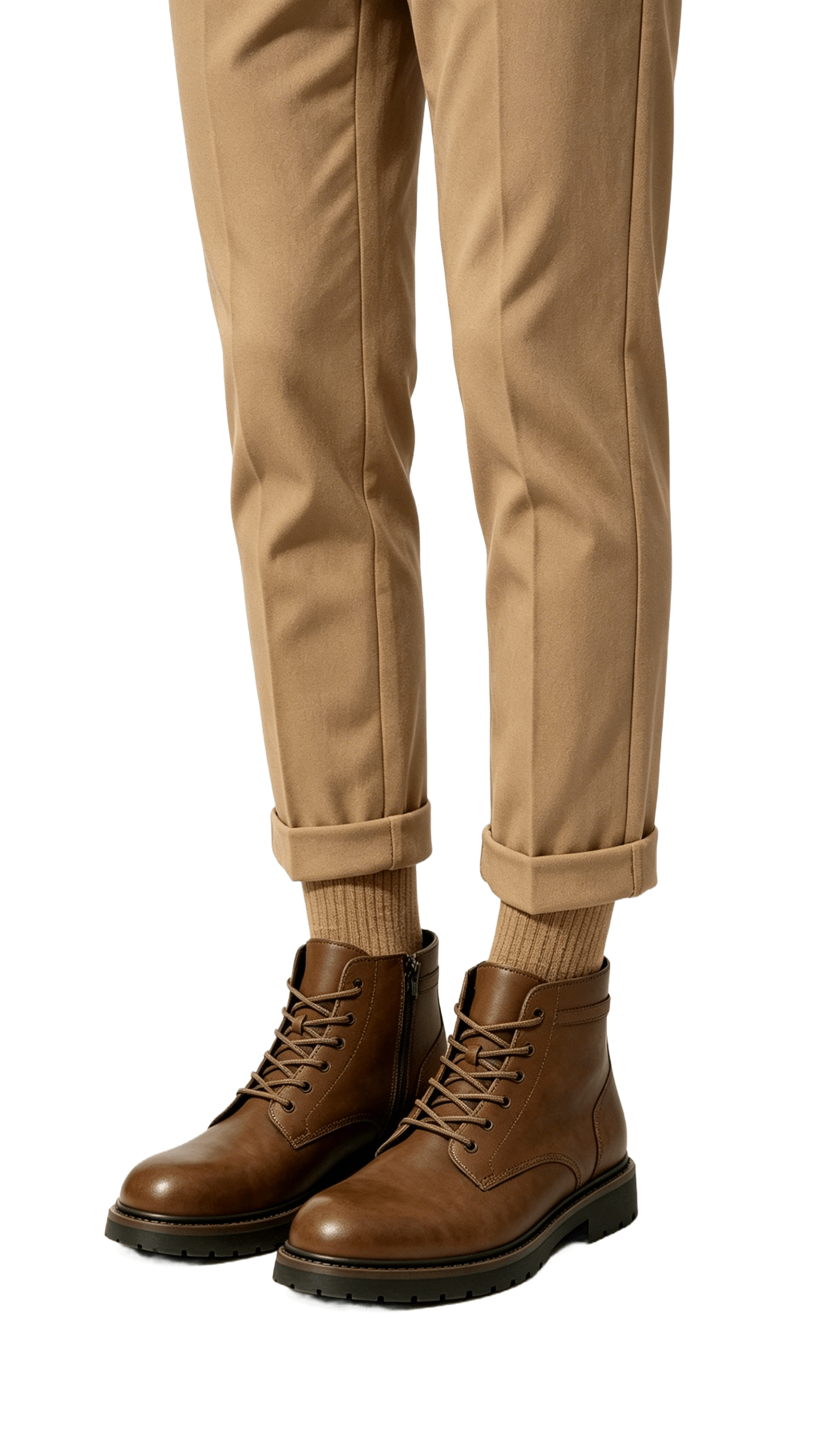 Brown Polished Leather Ankle Boots - Image 2