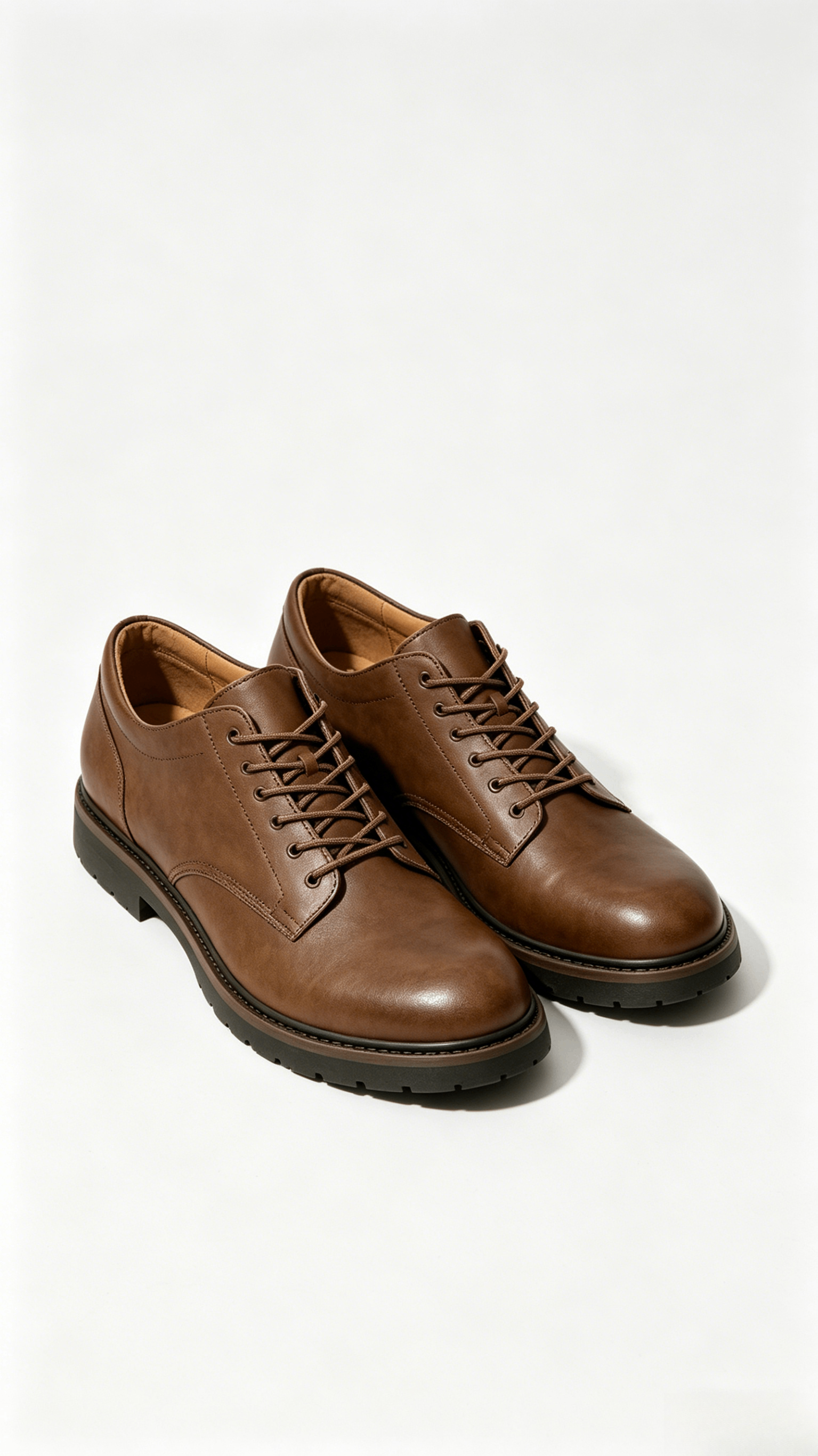 Brown Polished Leather Ankle Boots - Image 3