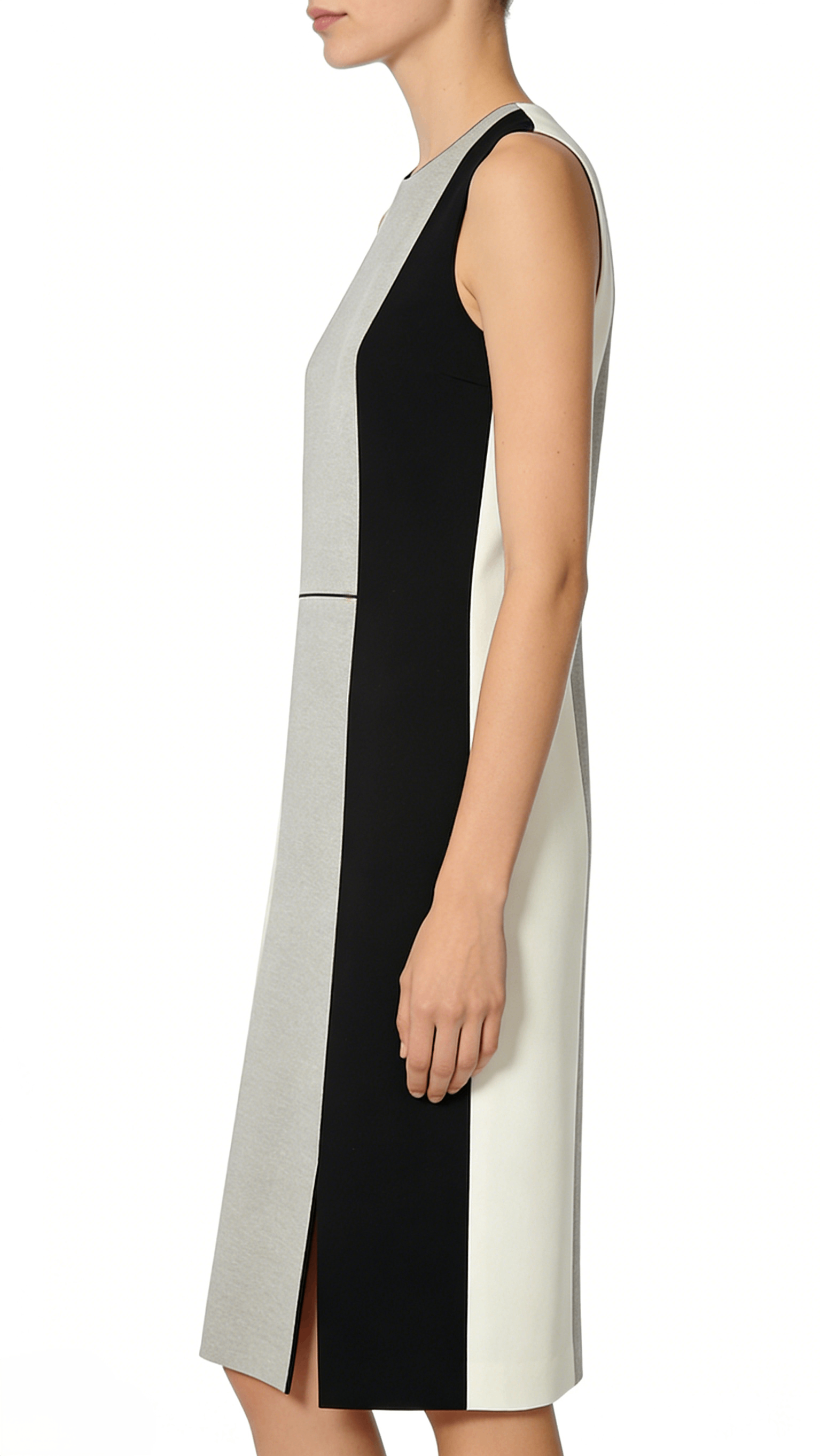 Color Block Sleeveless Slit Midi Dress - Image 2