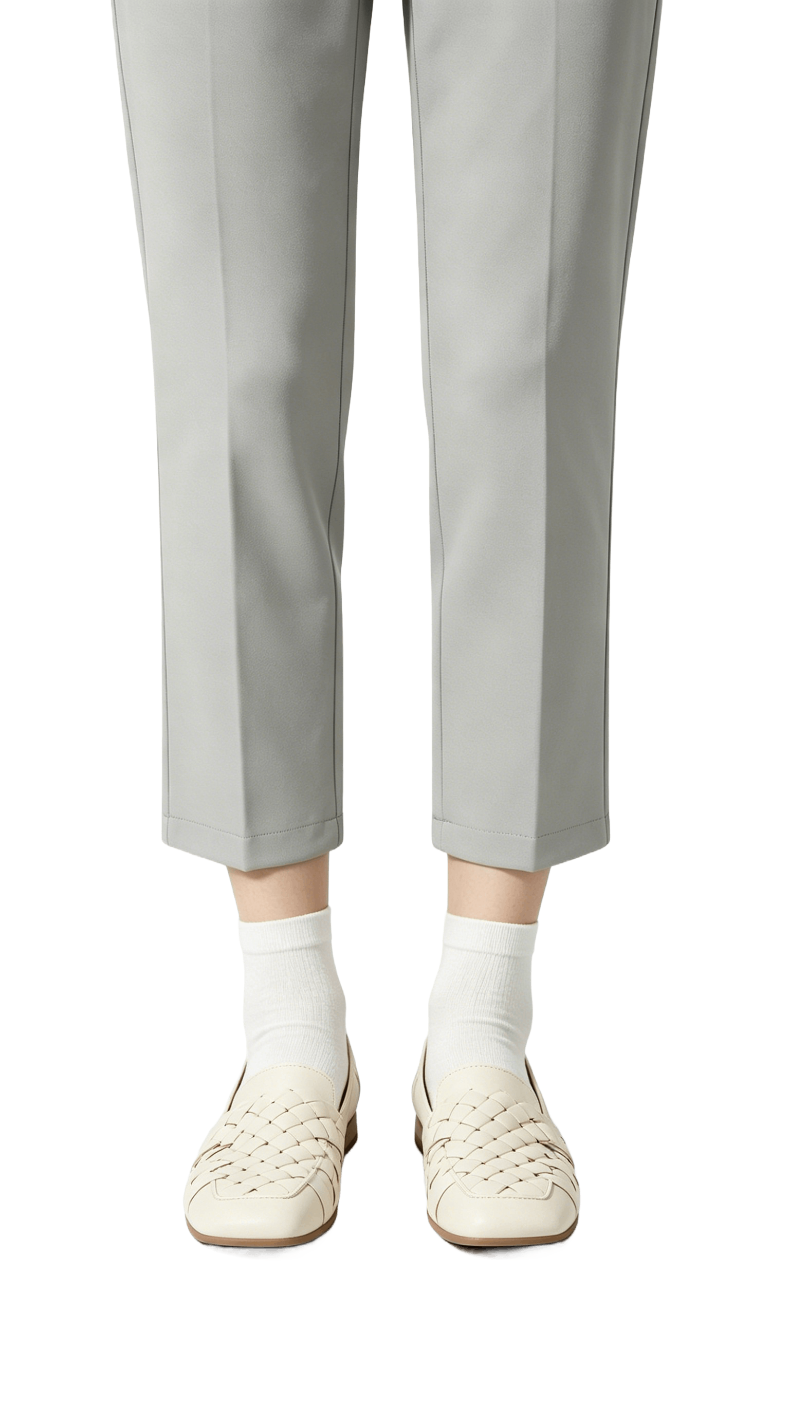 Cream Woven Loafers