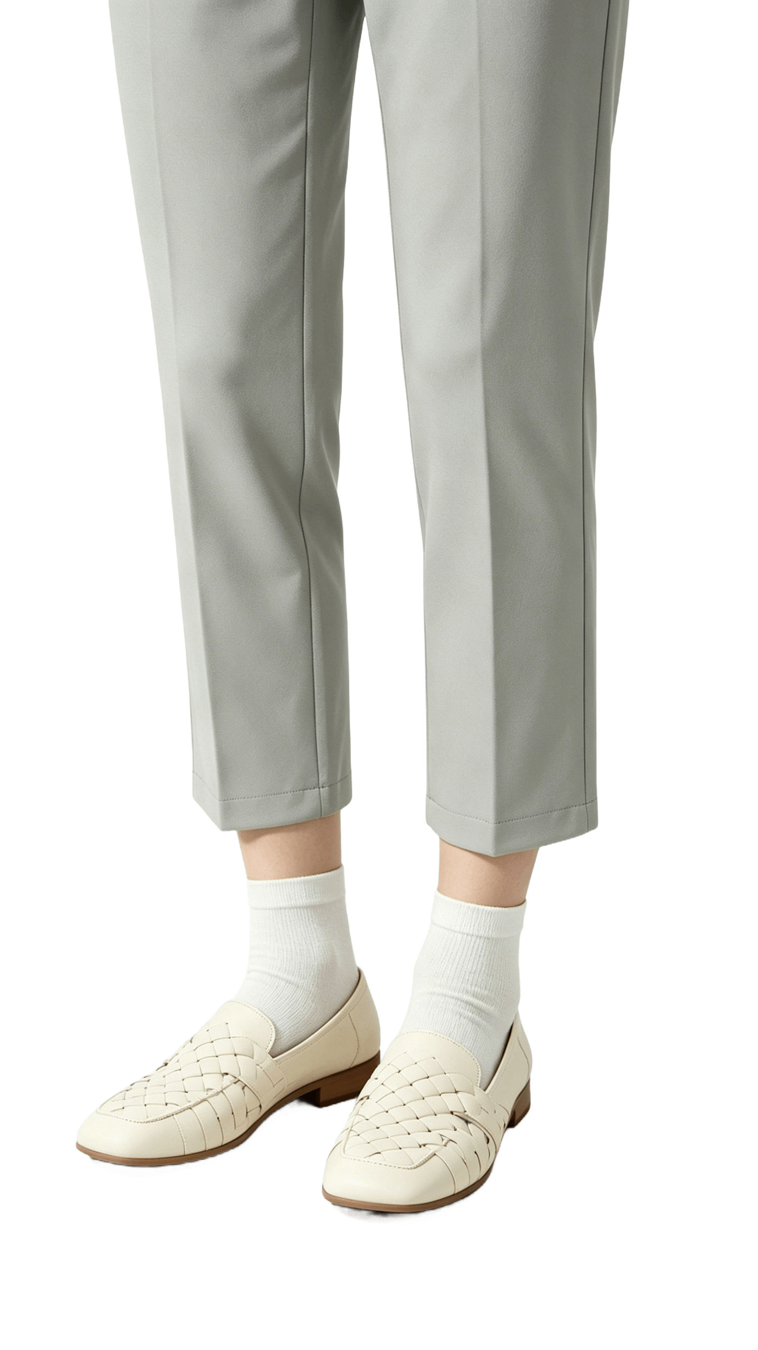Cream Woven Loafers - Image 2