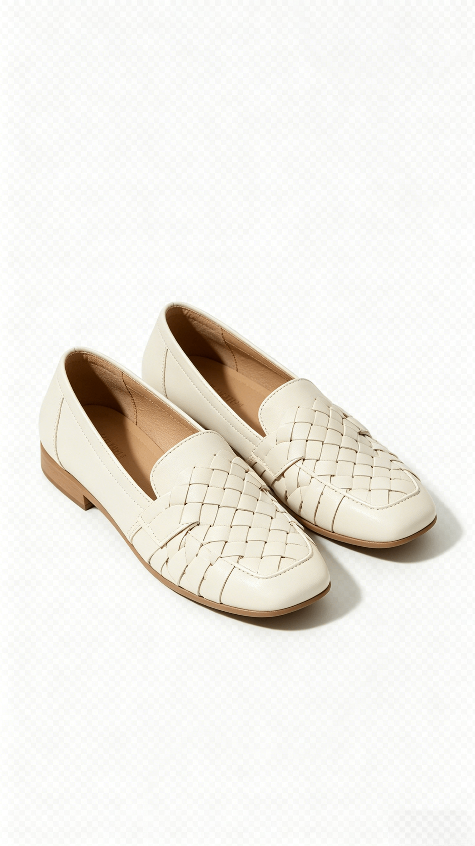 Cream Woven Loafers - Image 3