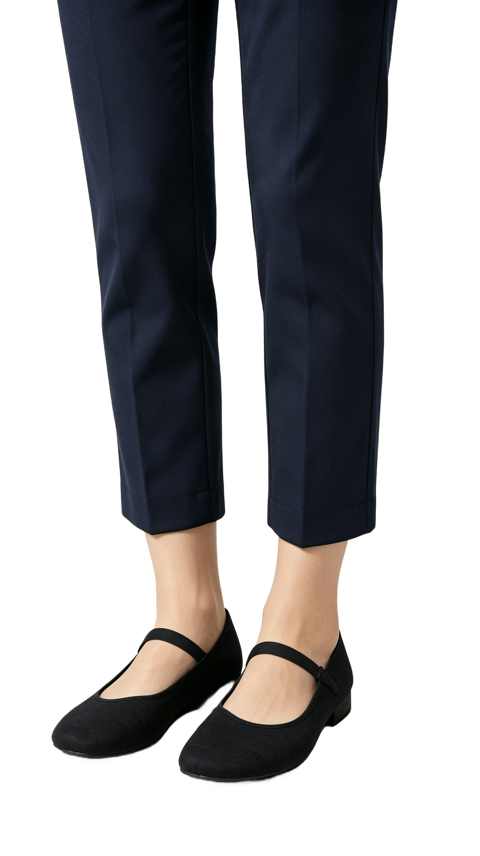 Black Suede Mary Jane Flats - Image 2
