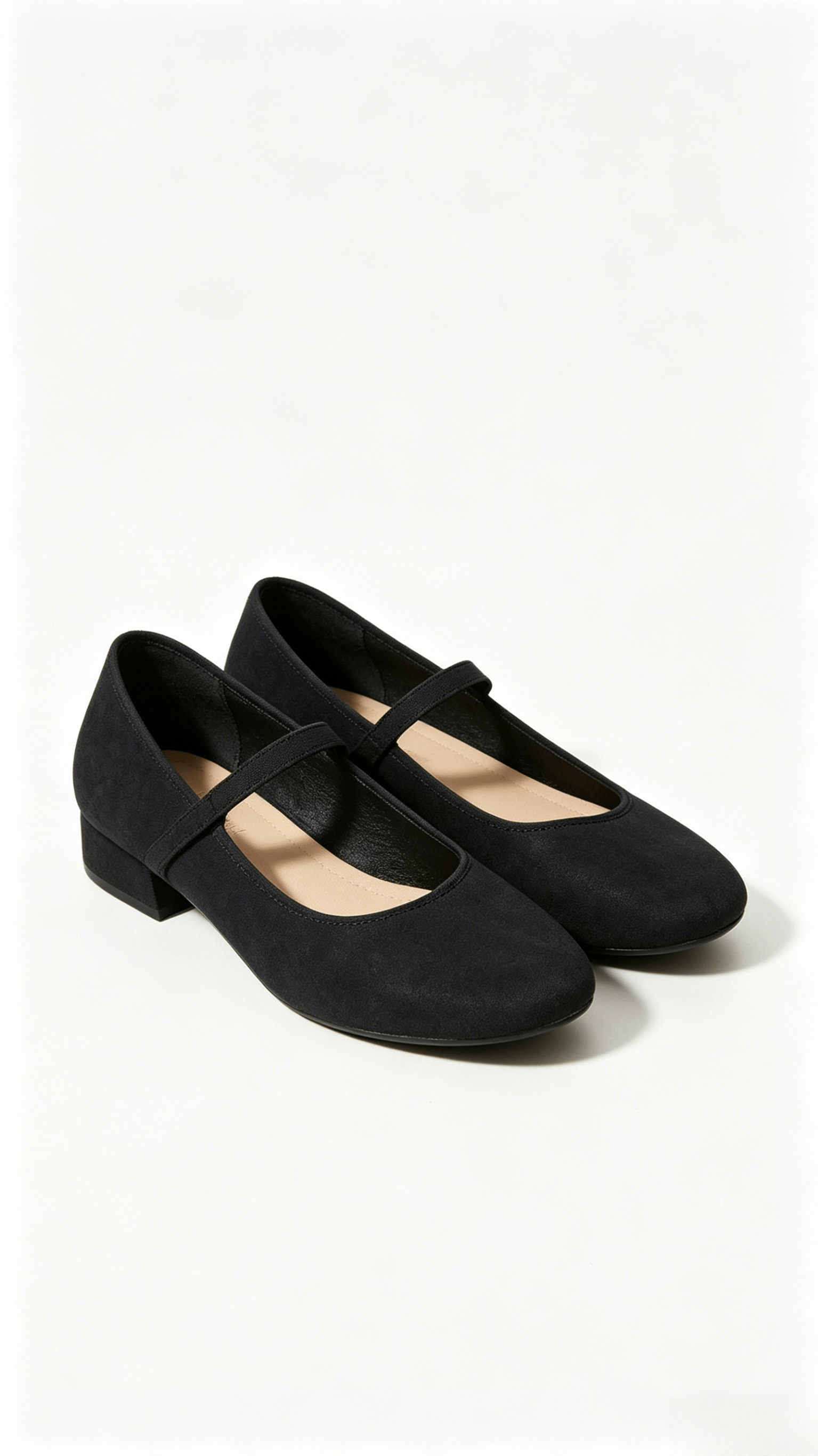 Black Suede Mary Jane Flats - Image 3