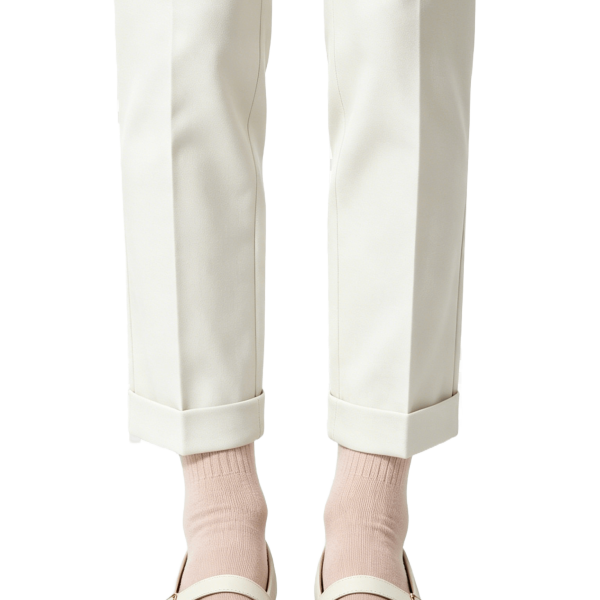 White Leather Mary Jane Flats