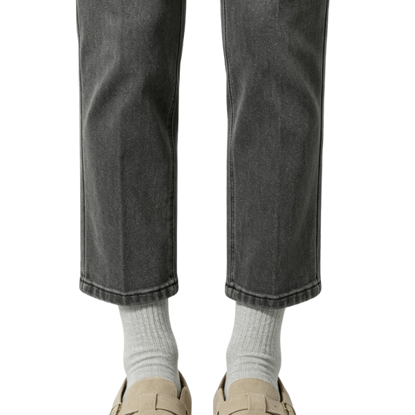 Beige Suede Buckle Flats