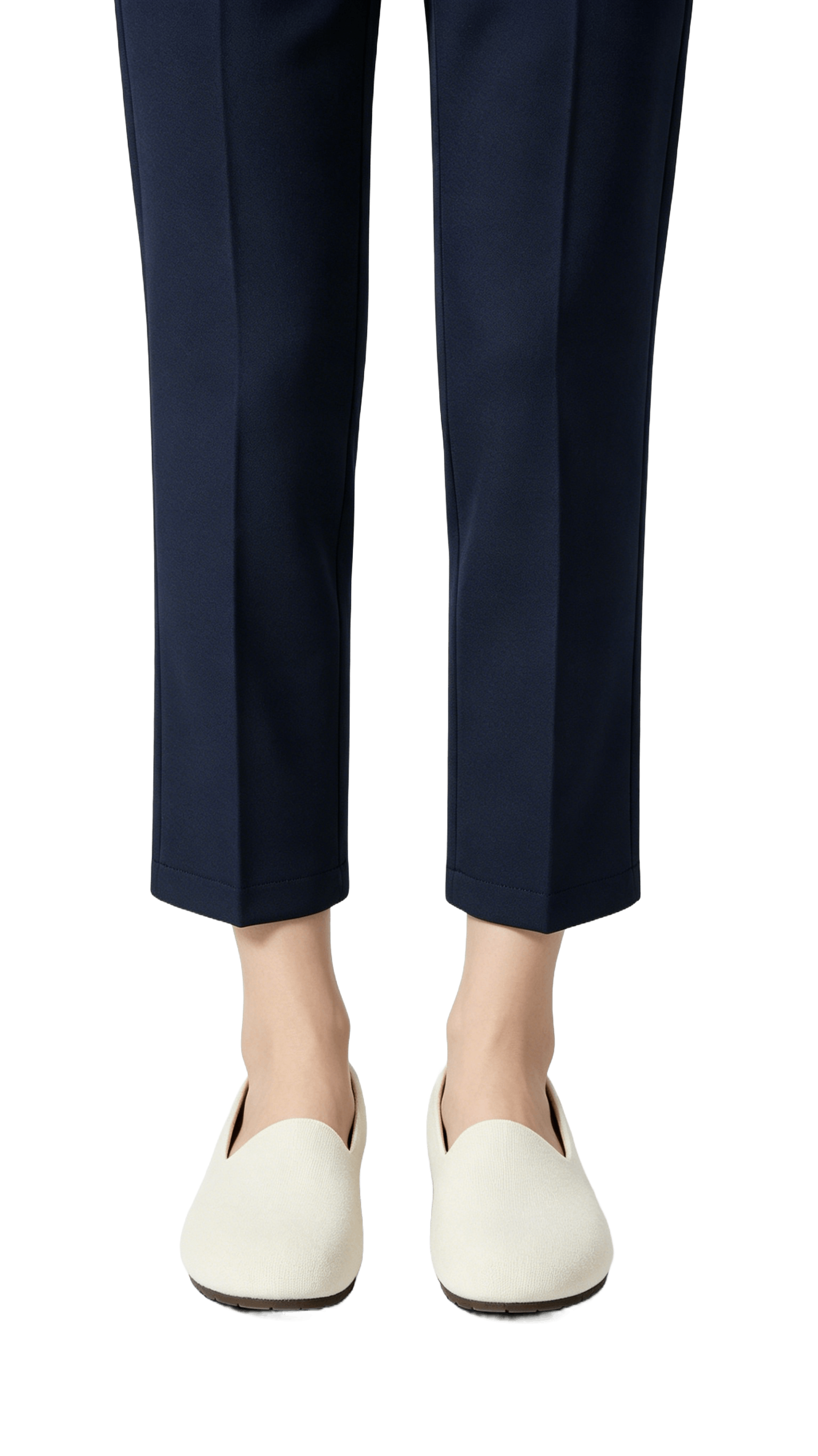 White Knit Flats