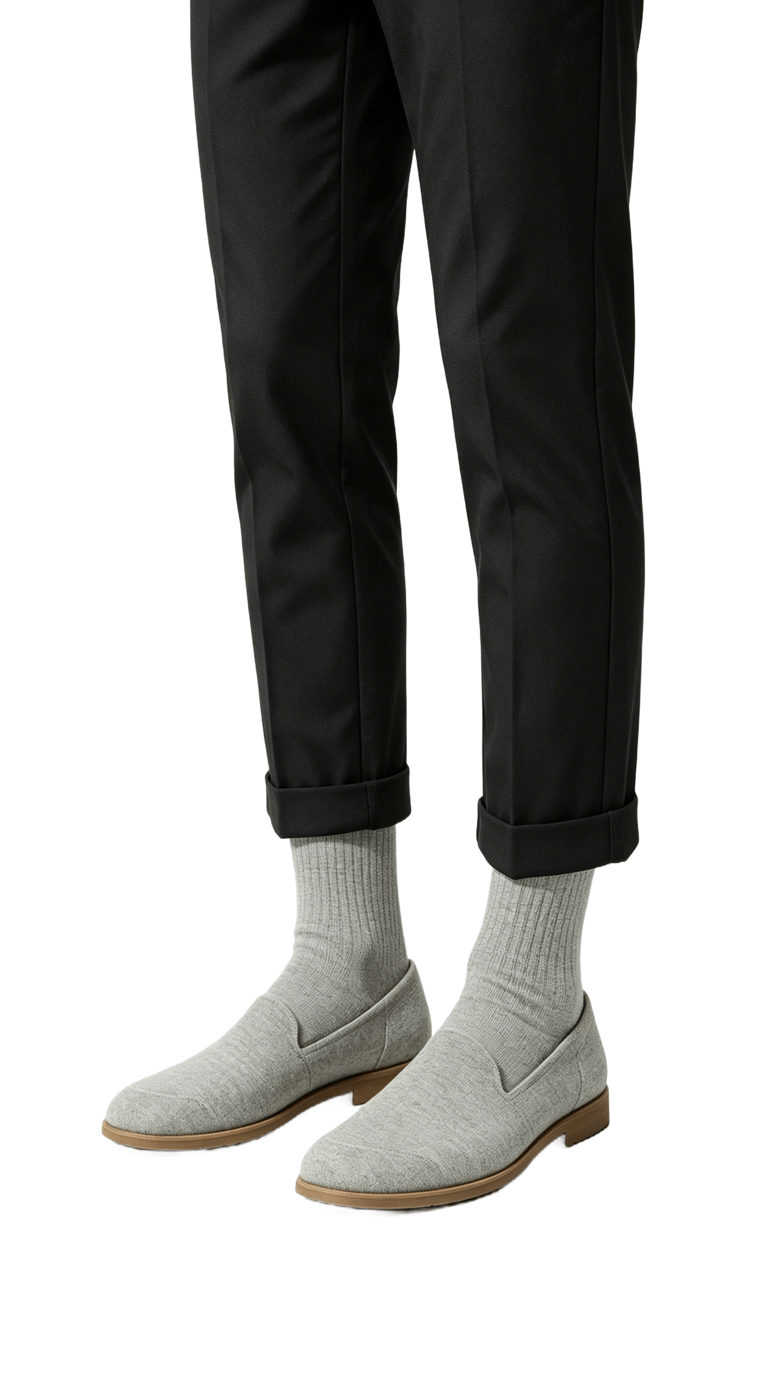 Gray Fabric Loafers - Image 2