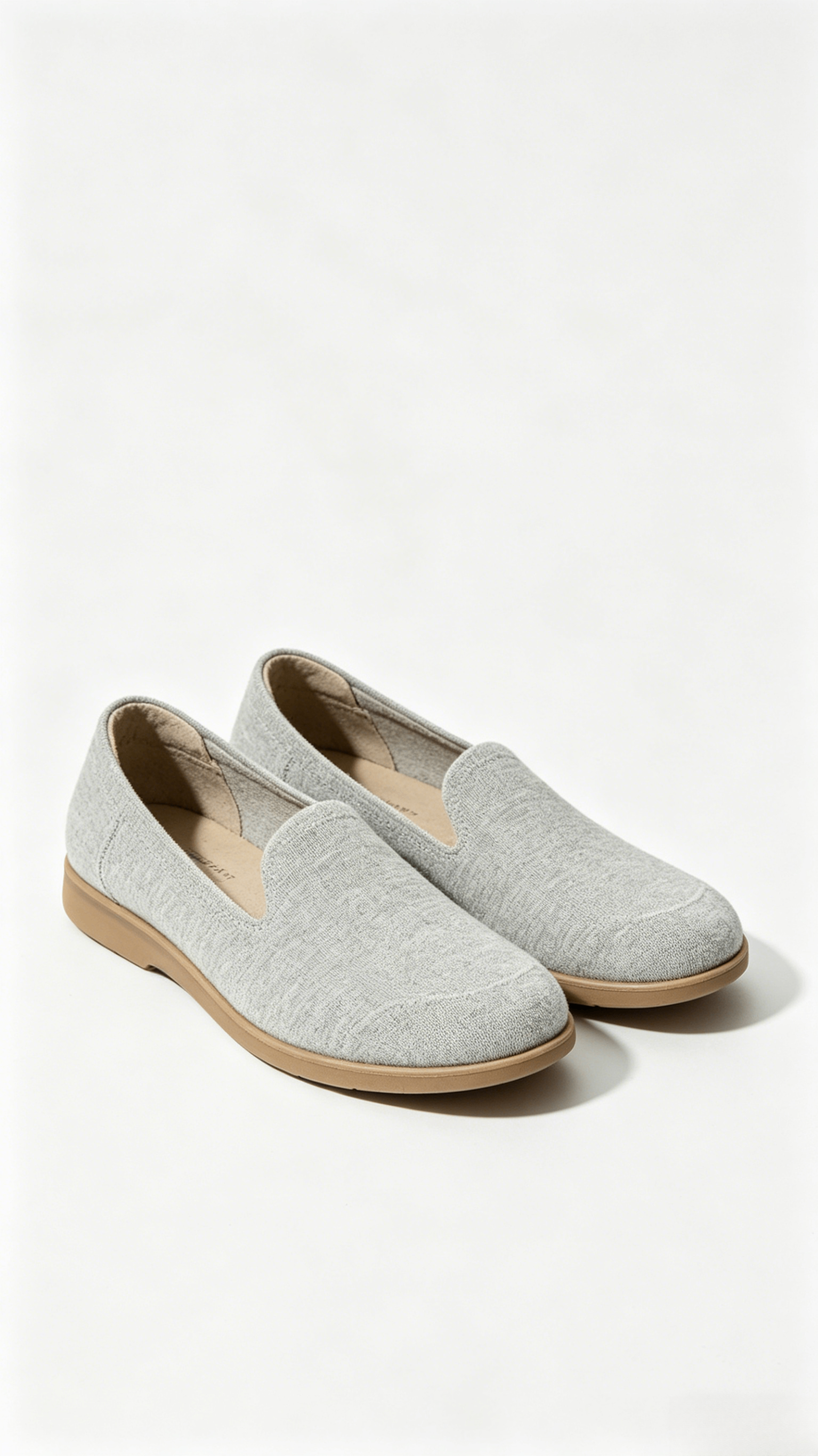 Gray Fabric Loafers - Image 3