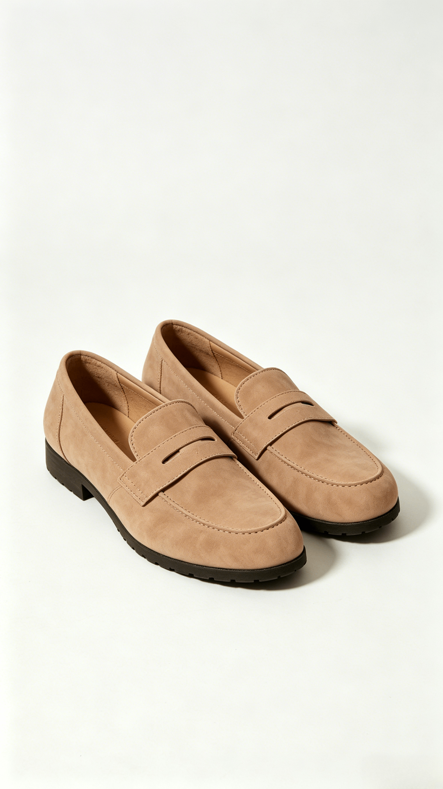 Beige Suede Loafers - Image 3