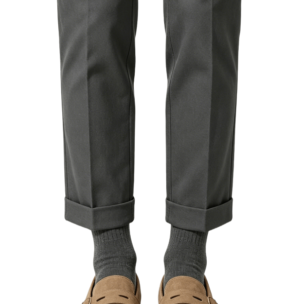 Taupe Suede Buckle Loafers