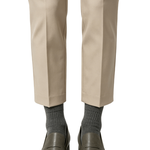 Gray Block-Heel Loafers