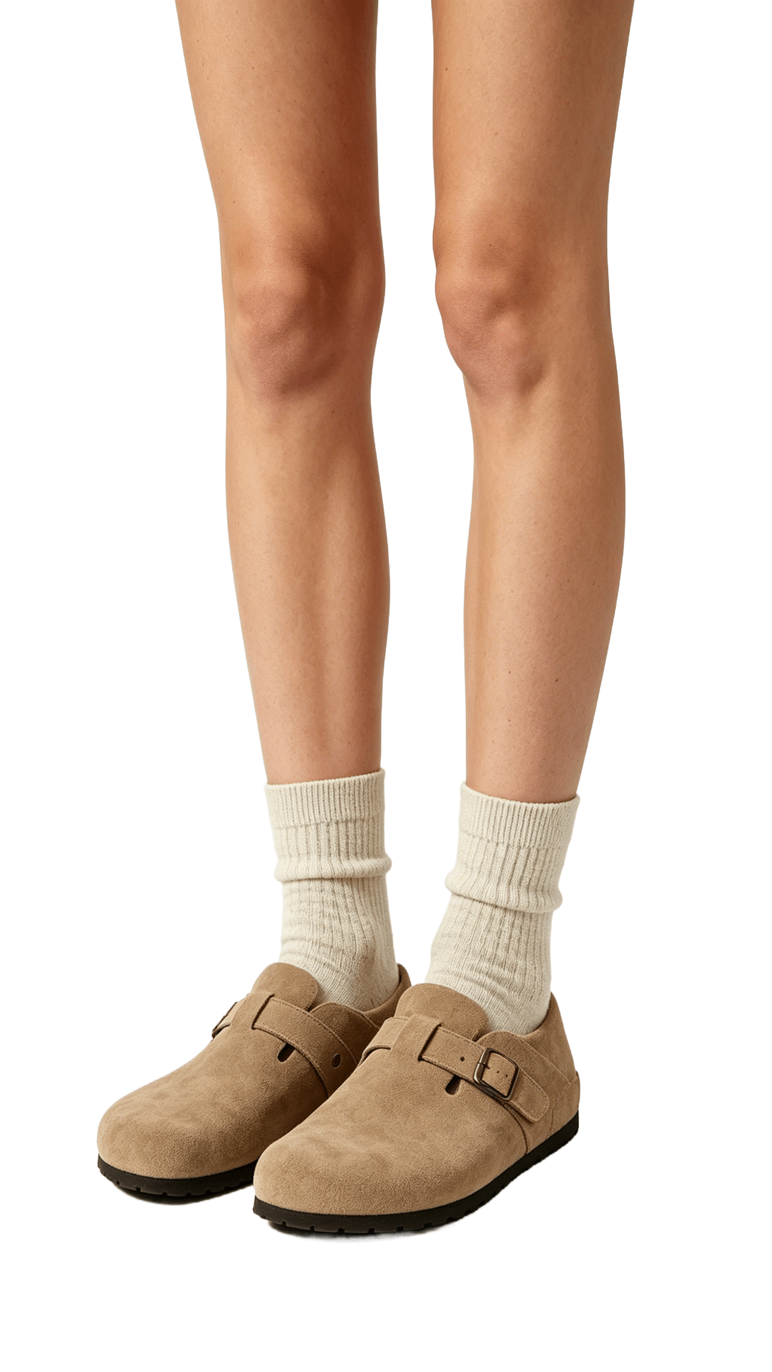 Beige Suede Clogs - Image 2