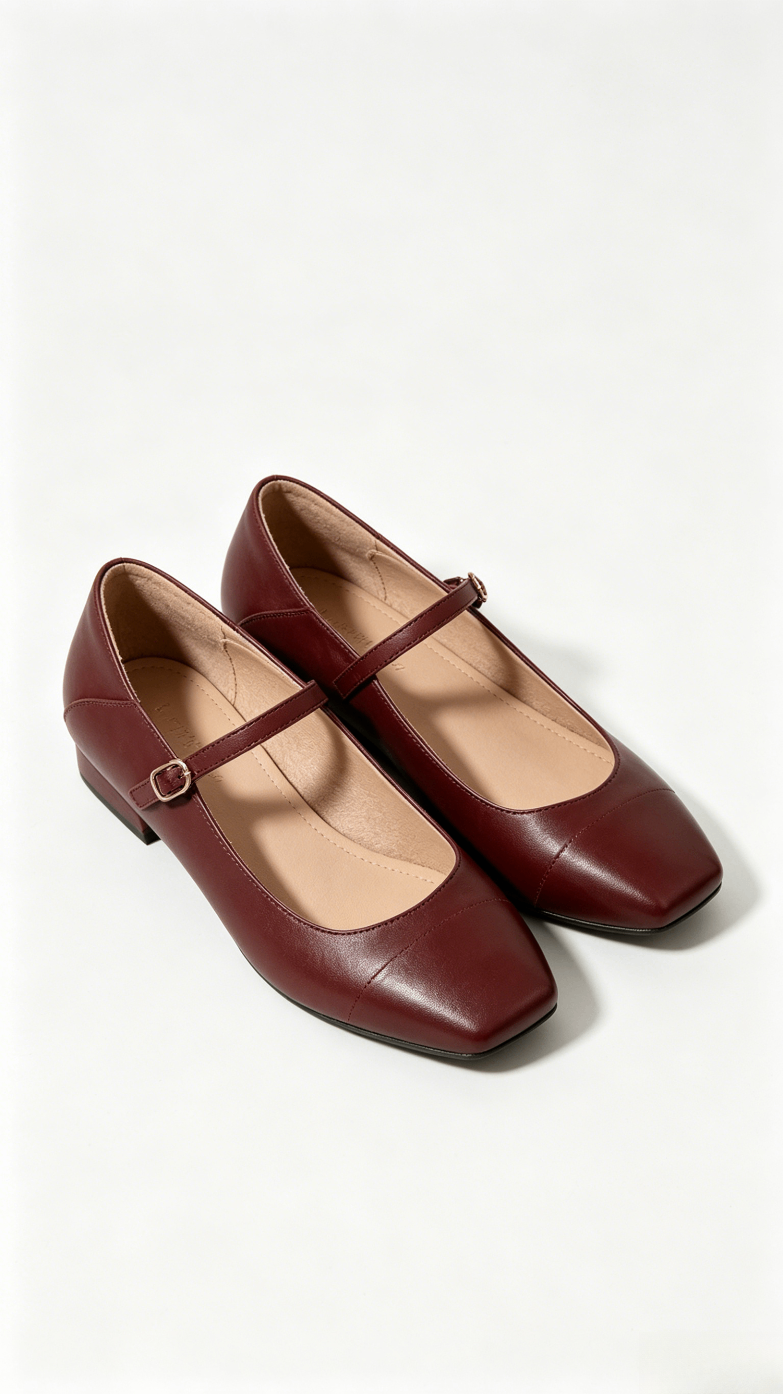 Maroon Mary Jane Heels - Image 3