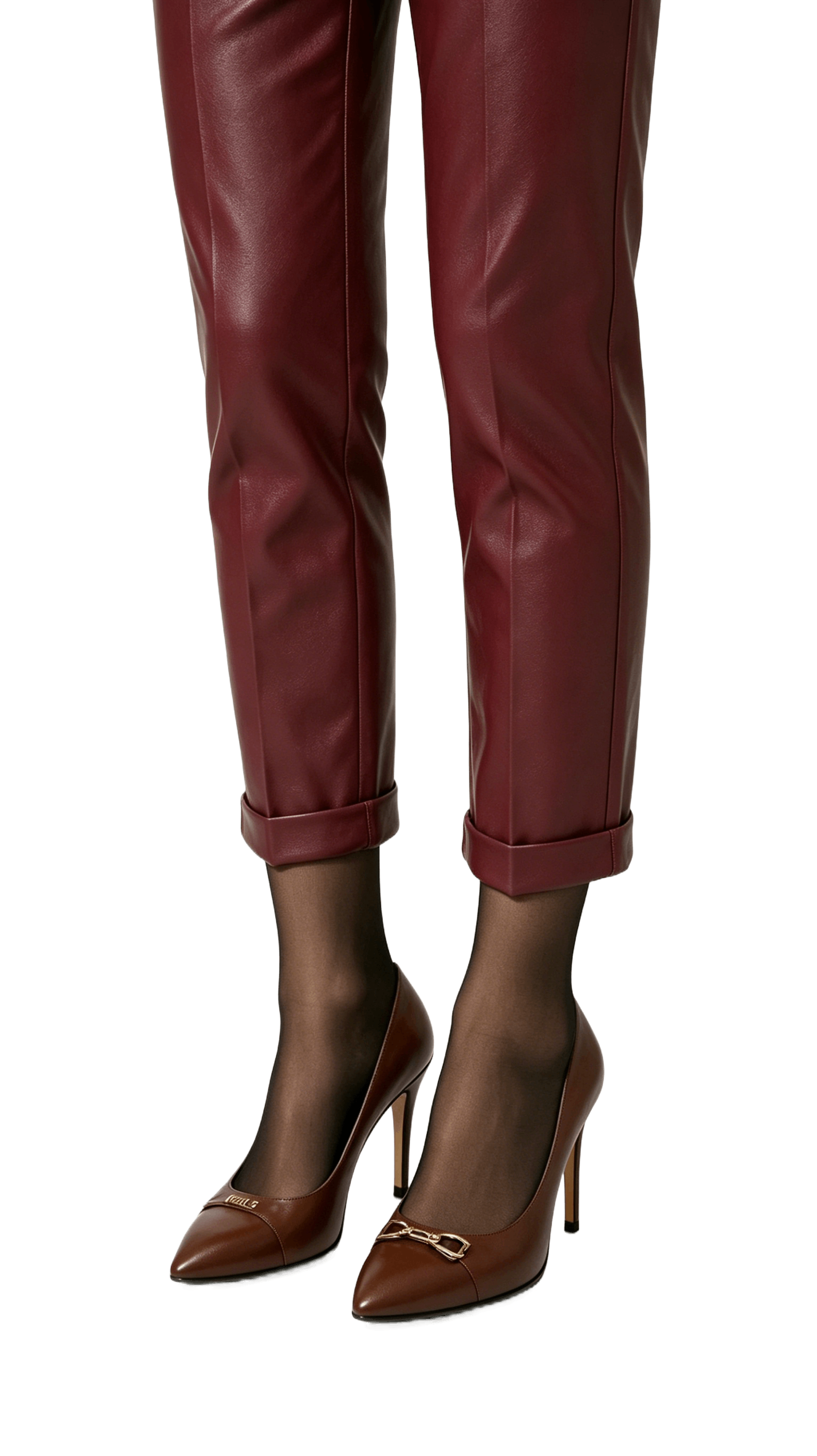 Brown Horsebit Pointed-Toe Heels - Image 2