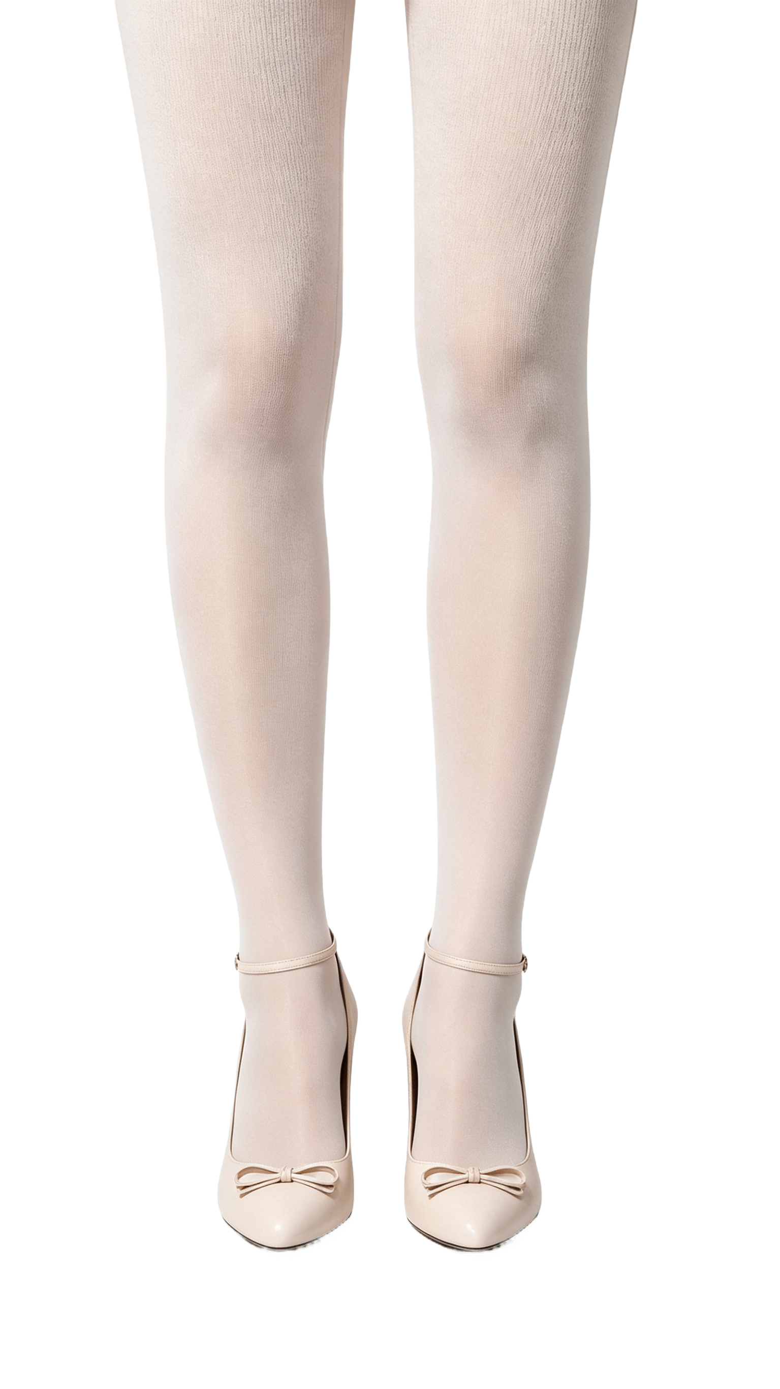 Beige Bow Detail Heeled Pumps