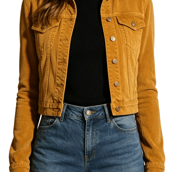 Mustard Yellow Corduroy Trucker Jacket