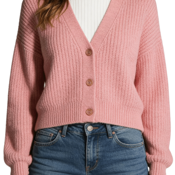 Pink Knit Cardigan