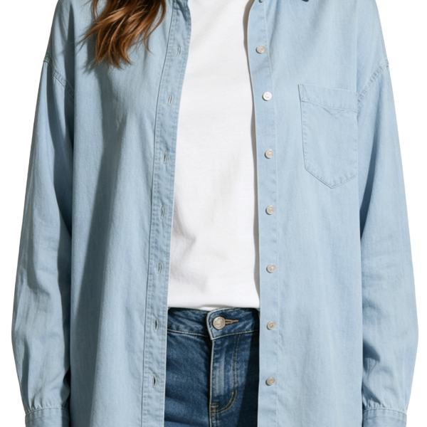 Light Blue Oversized Denim Shirt