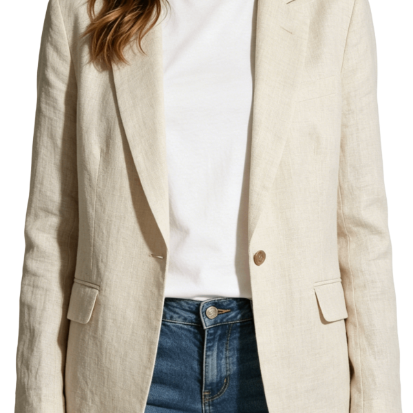 Oatmeal Linen Blend Blazer
