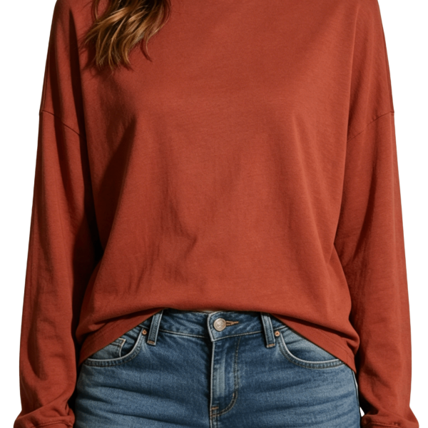 Rust Long Sleeve Top