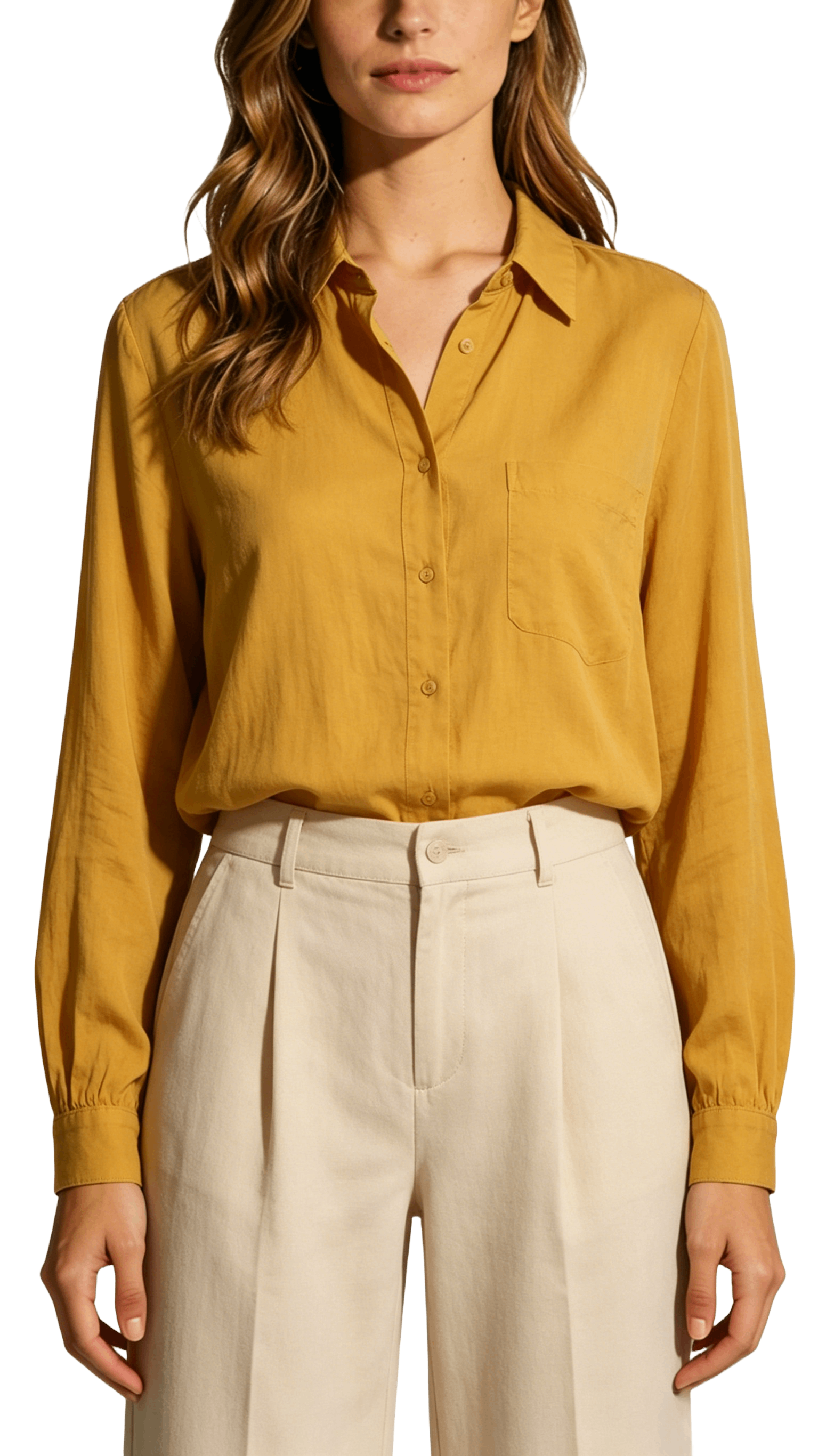 Yellow Button-Down Shirt