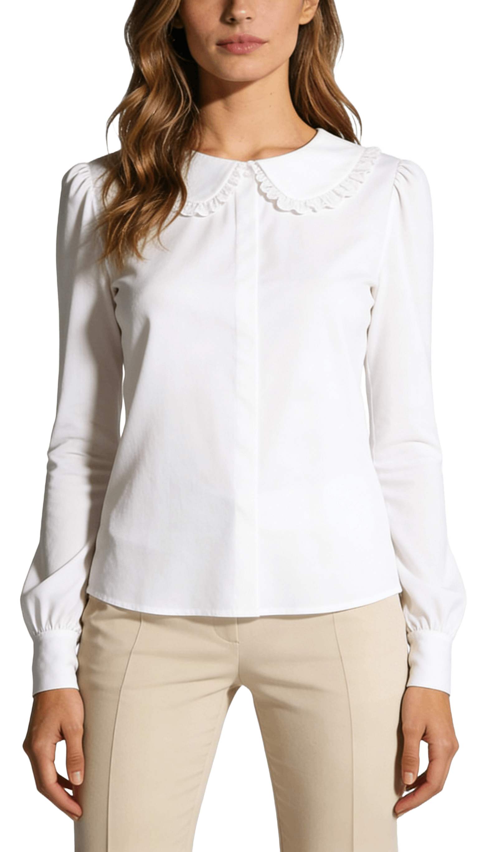White Peter Pan Collar Blouse
