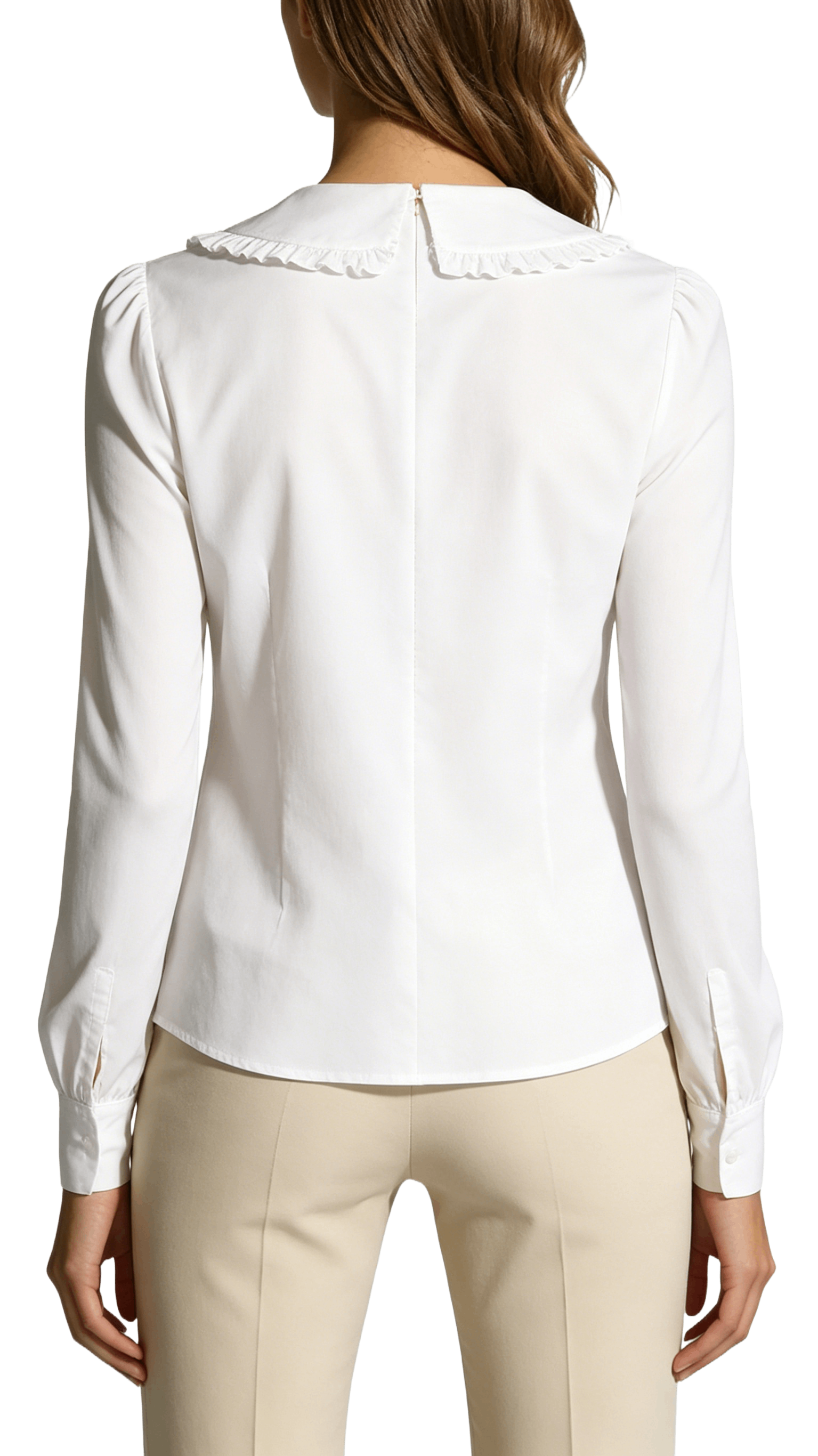 White Peter Pan Collar Blouse - Image 3