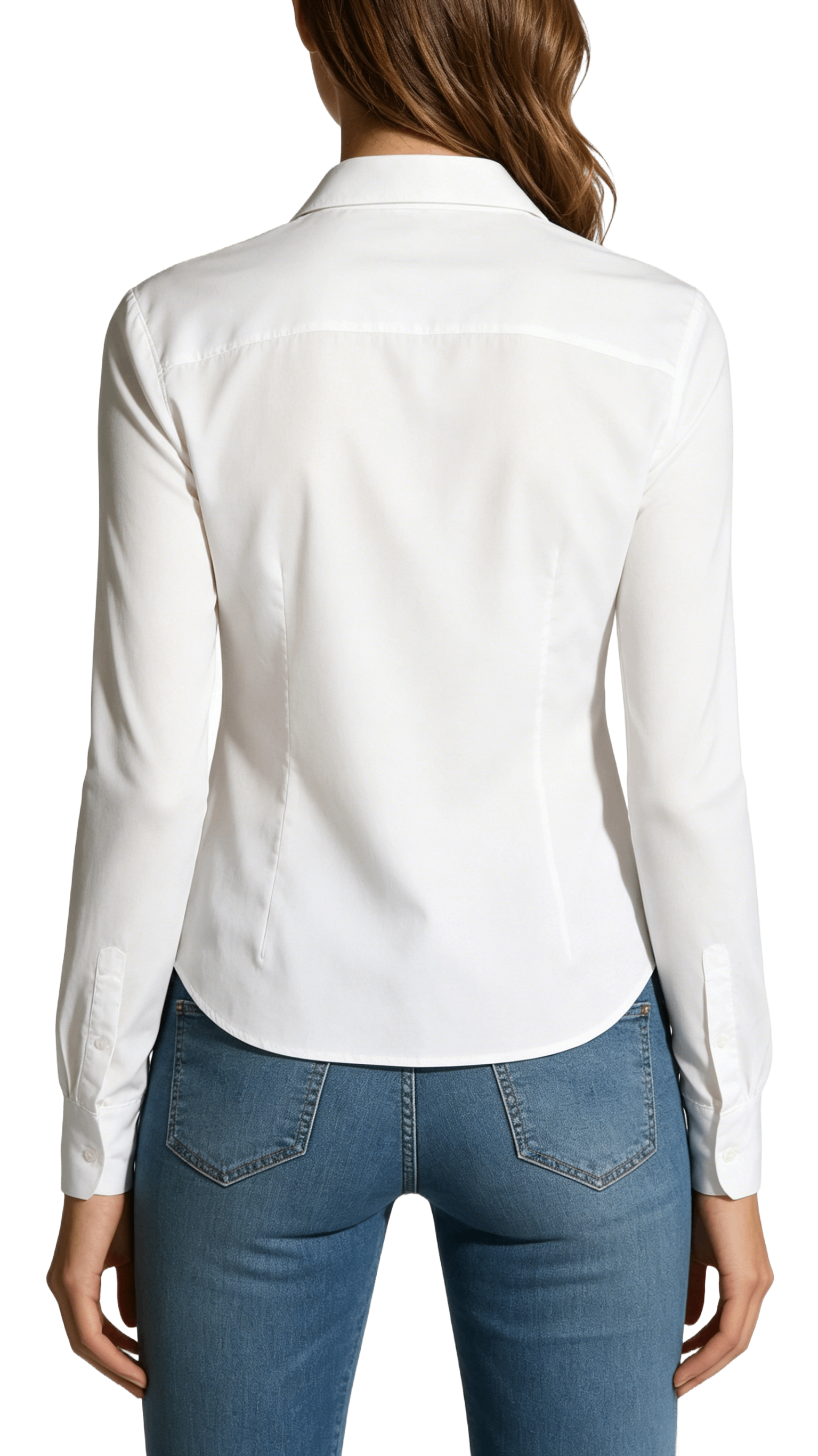 Crisp White Tailored Button-Up Shirt - Image 3