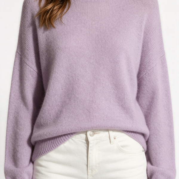 Lavender Fuzzy Knit Sweater