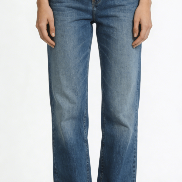 Vintage Blue High Waist Wide Leg Jeans