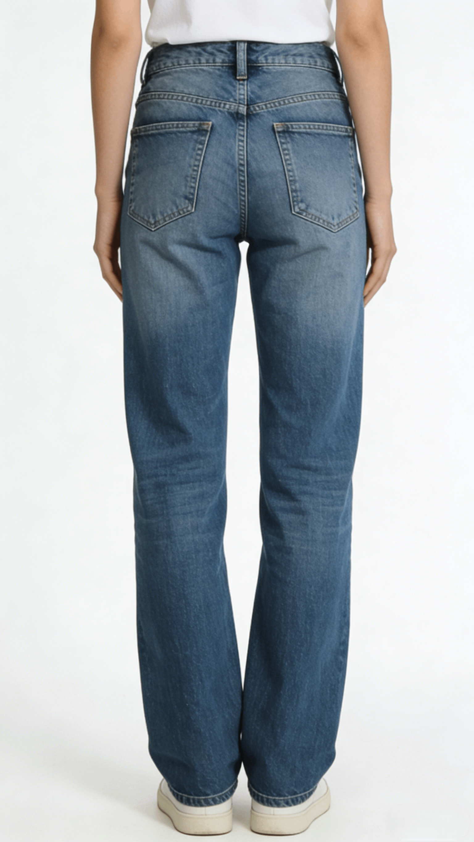 Vintage Blue High Waist Wide Leg Jeans - Image 3