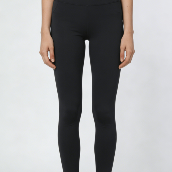 Black High Waist Pocketed Compression Leggings