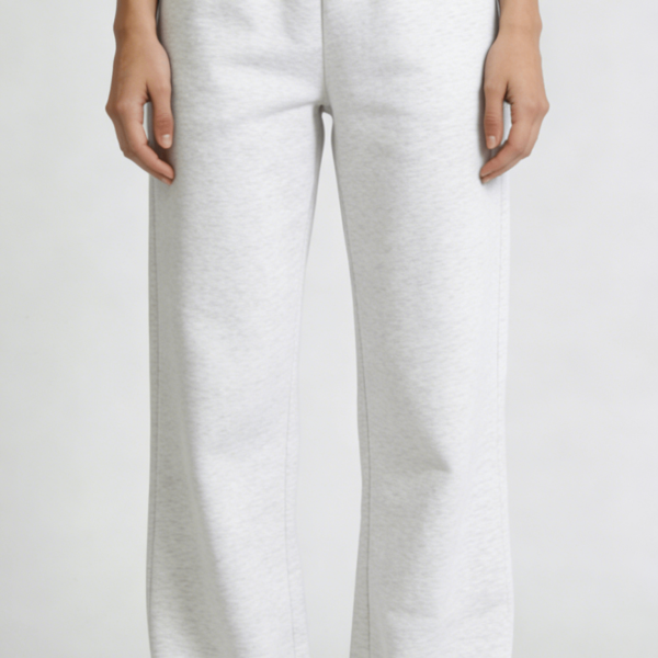 Light Heather Gray High Waist Wide Leg Sweatpants