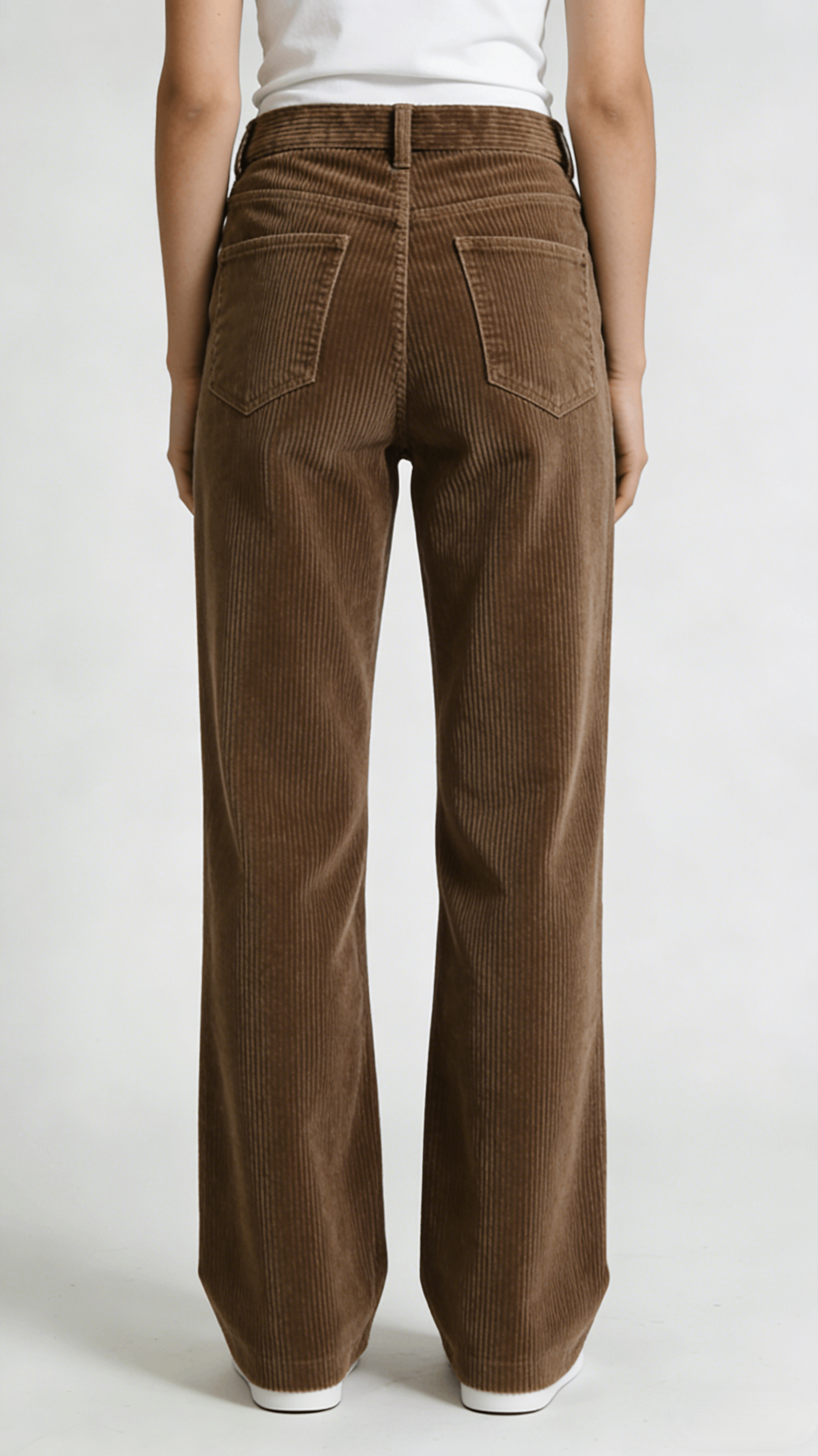 Brown Corduroy High Waist Wide Leg Pants - Image 3
