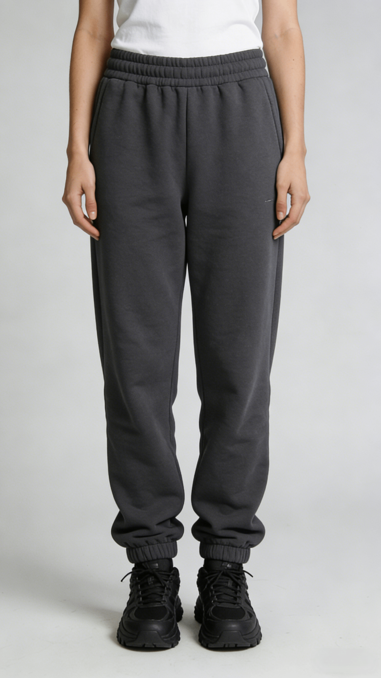 Dark Gray High Waist Jogger Sweatpants
