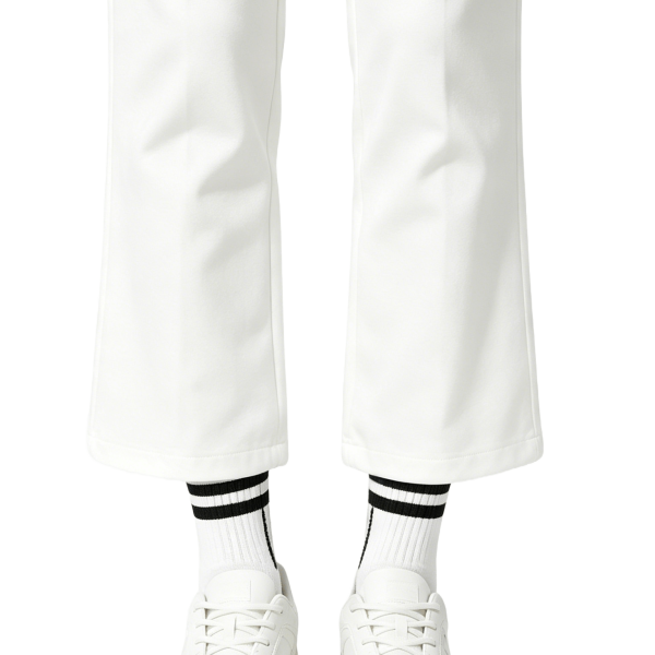 All-White Leather Casual Sneakers