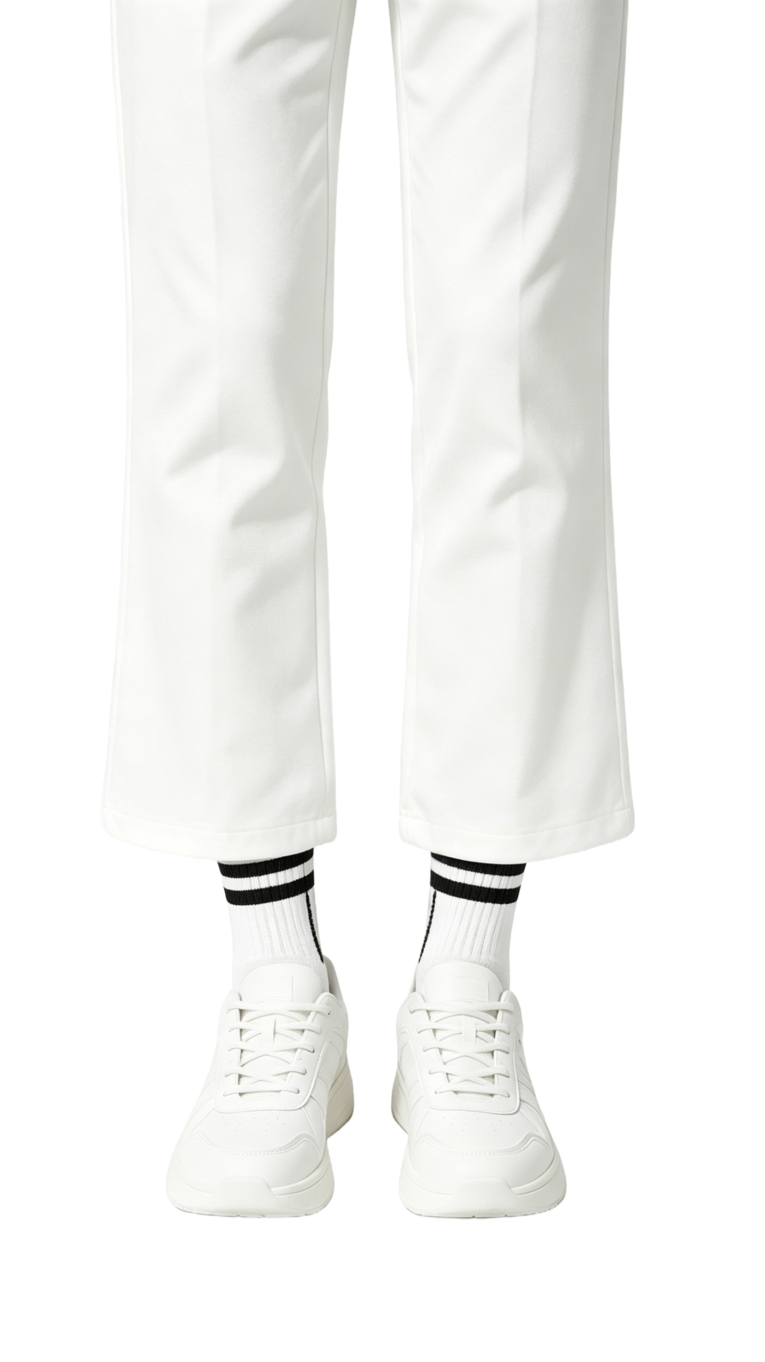 All-White Leather Casual Sneakers