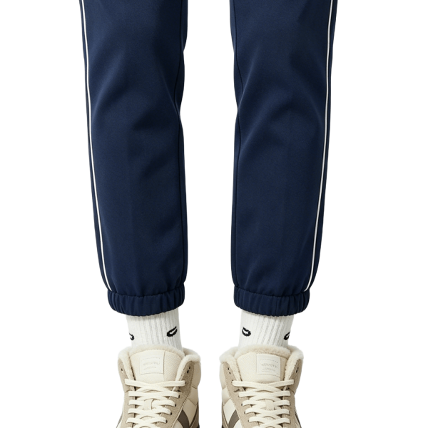 Beige Shearling-Lined Mid-Top Sneakers