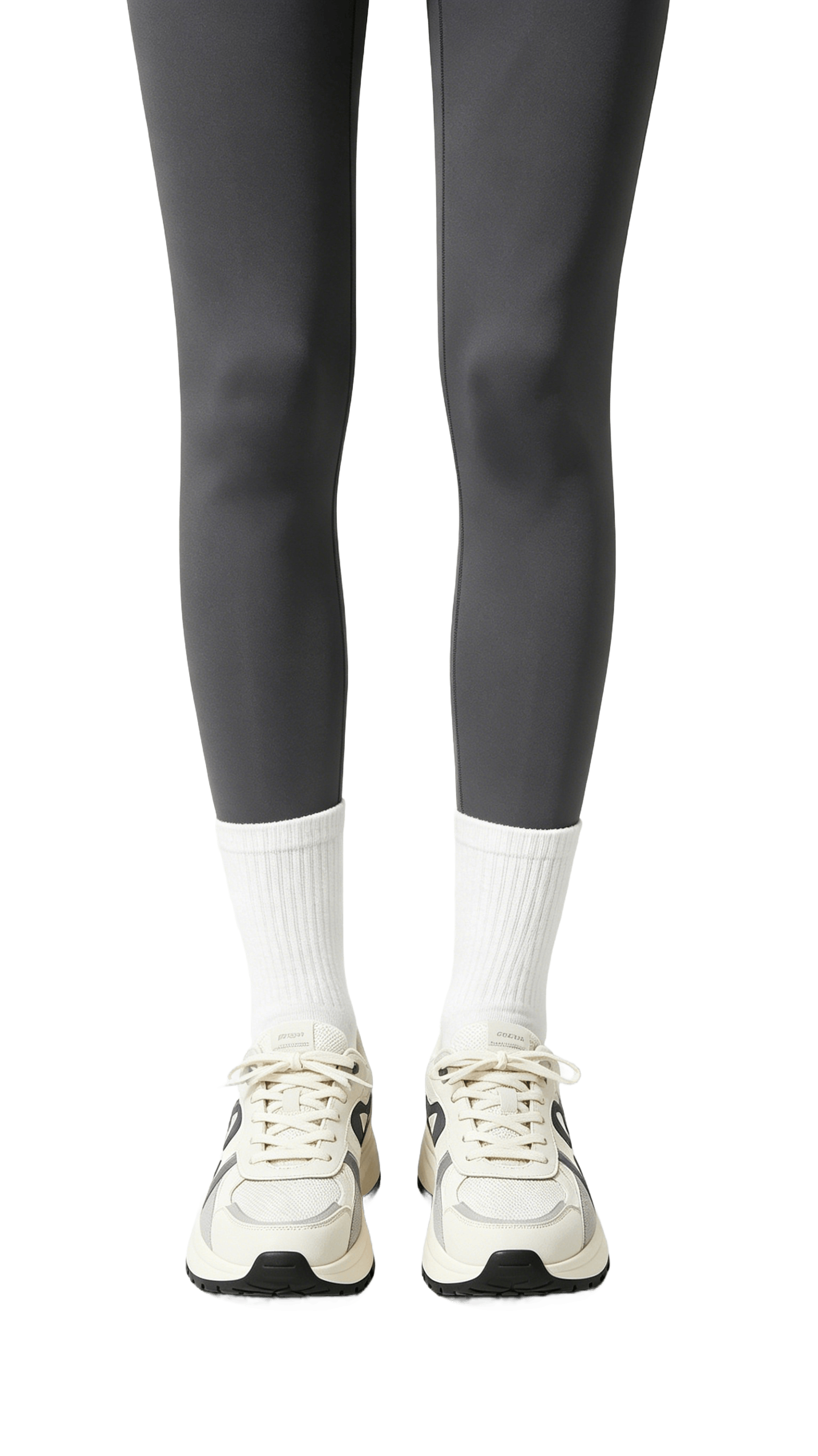 Off-White and Grey Chunky Sneakers