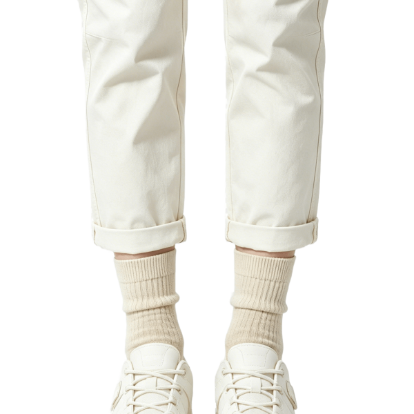 All-White Minimalist Leather Sneakers